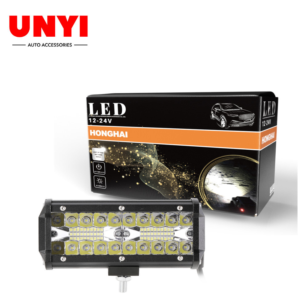 汽车led工作灯 长条灯 7英寸 40led 120w 改装射灯 led车顶灯热卖