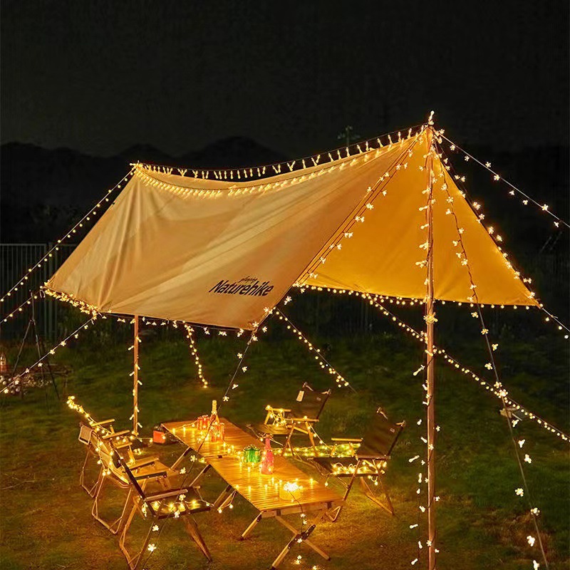 Solar Camping Tent Atmosphere Lighting Chain Star Light Small Colored Lights Flashing Light String Light Lighting Chain Light Starry Night Market Outdoor Stall