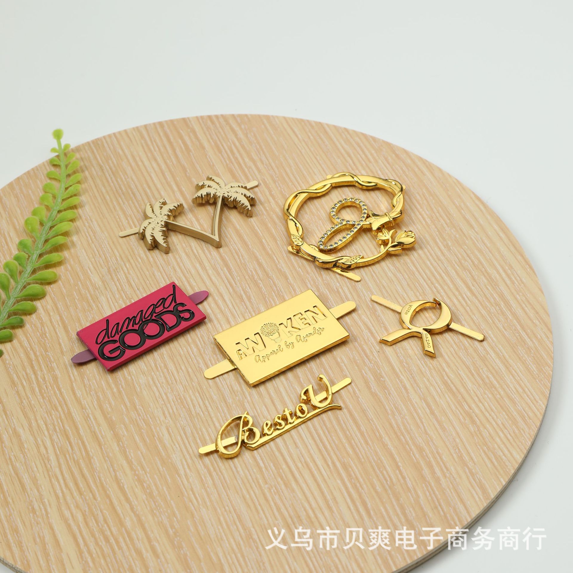 Factory Made Bag Leather Bag Label Nameplate Die Casting Zinc Alloy Pin Stitching Sign Can Be Customized Various Designs