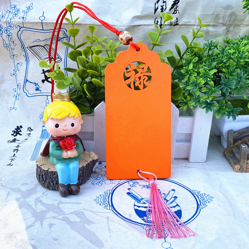 心形彩色吊牌许愿牌 祈福牌 装饰木牌祈福木牌幼儿园装饰可印logo