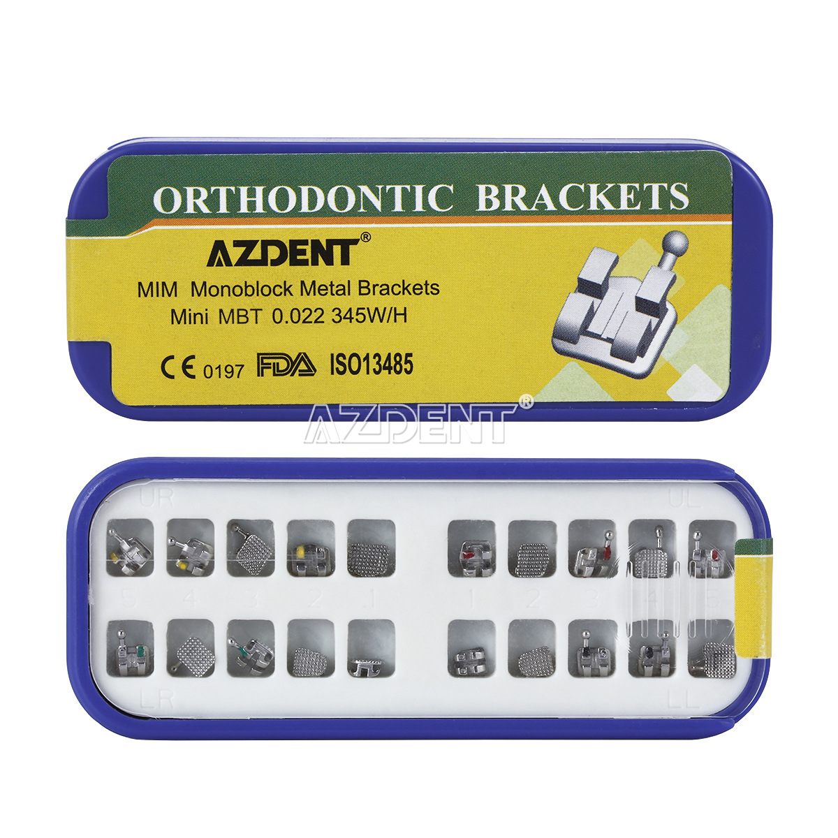 azdent整体铸造金属托槽(盒装)