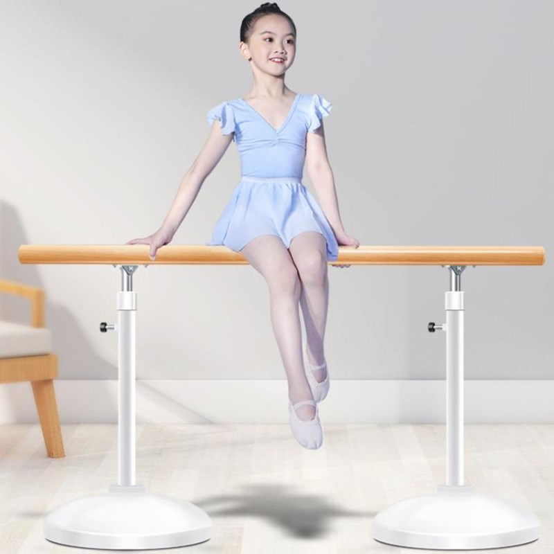 新款舞蹈把杆钢芯实木家用压腿杆儿练下腰可升降基础训练瑜伽跳舞