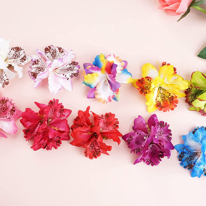 Bohemian Hawaii Thailand Orchid Barrettes Brooch Bride and Bridesmaid Artificial Flower Updo Internet Celebrity Beach Headdress