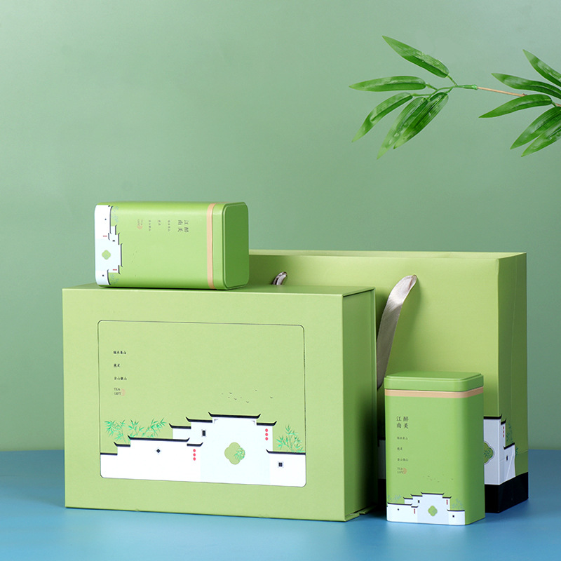 茶叶罐铁罐礼盒通用信阳毛尖碧螺春绿茶茶叶包装盒空盒半斤一斤装