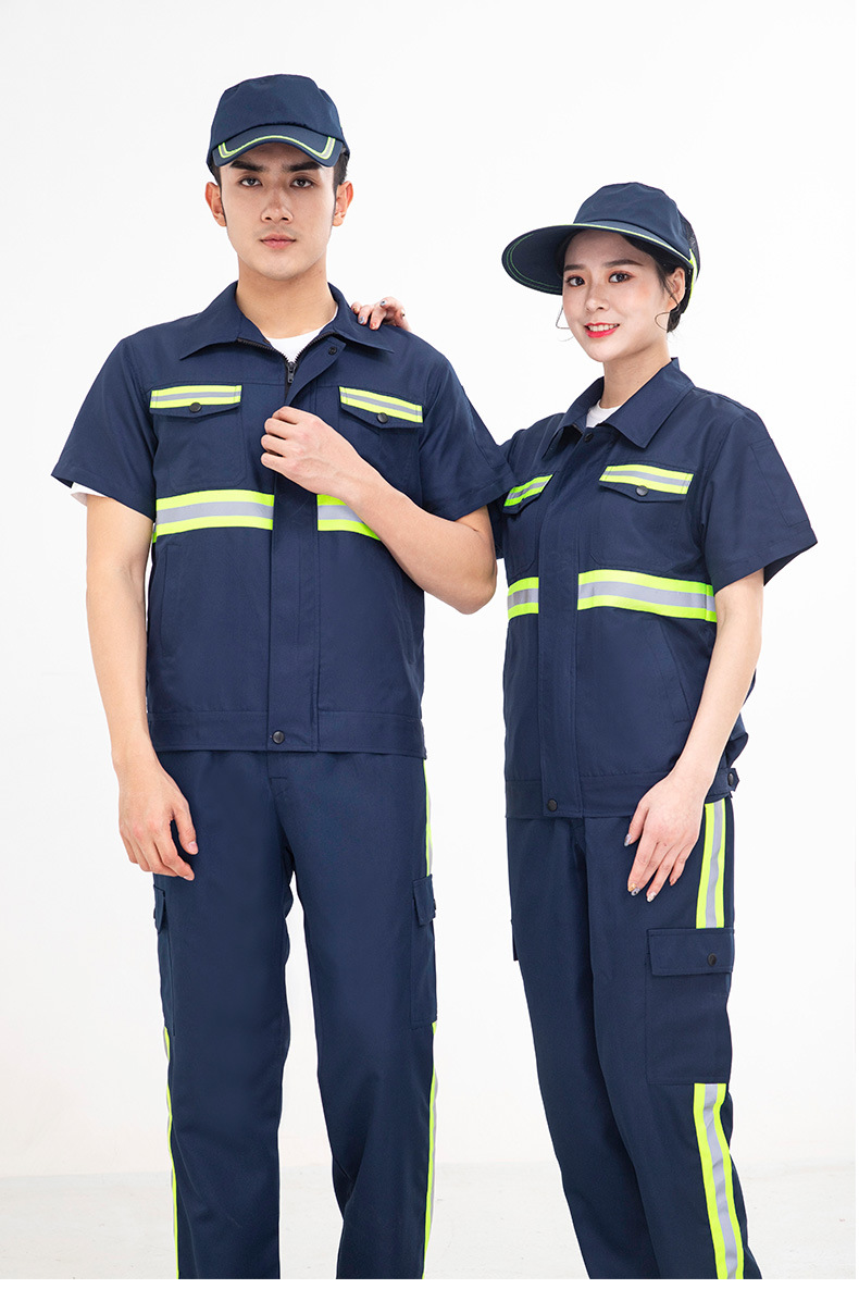 环卫工人工作服夏季薄款物业保洁长袖套装园林绿化短袖工作服透气