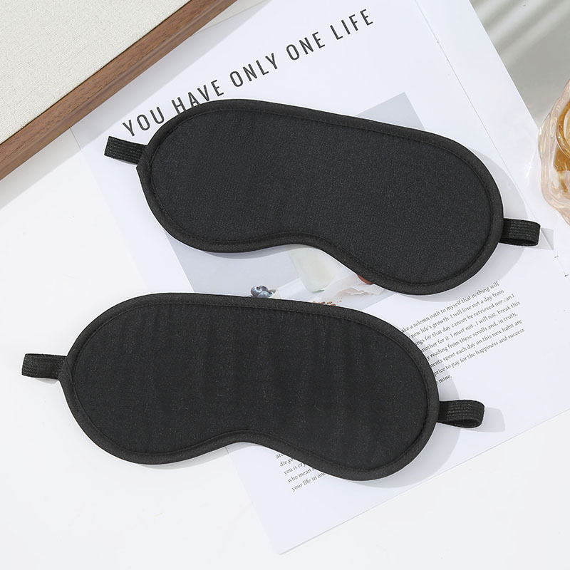 黑色棉布眼罩简约高度遮光眼罩亚马逊速卖通热销黑色睡眠眼罩批发