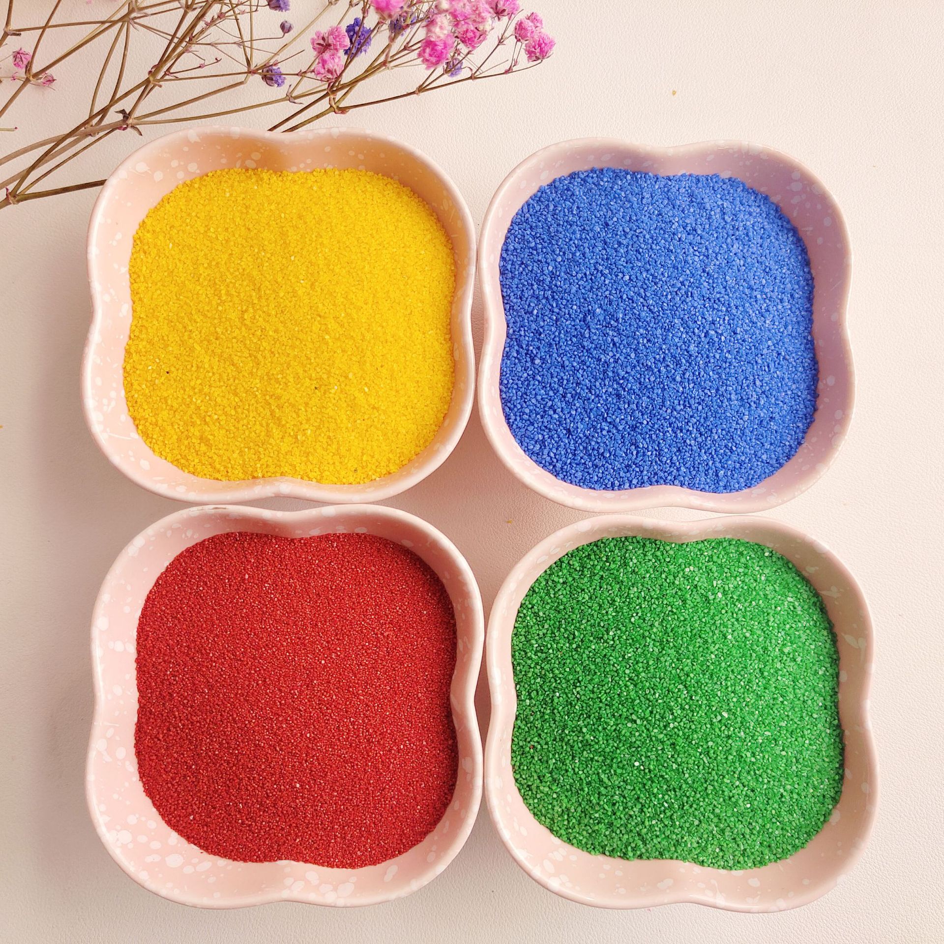 染色烧结彩砂网红沙滩造景装饰砂儿童娱乐砂流沙画许愿瓶沙漏彩砂