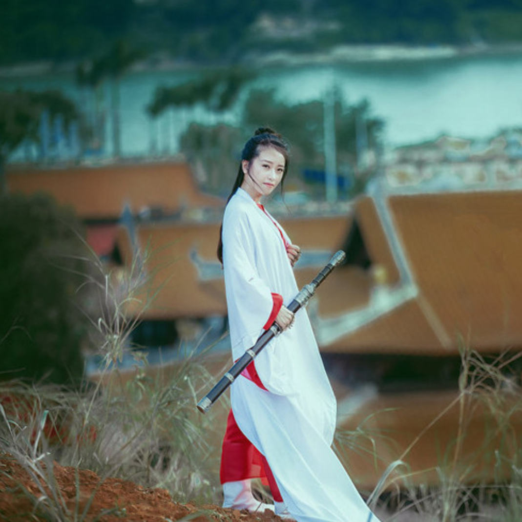 汉唐古装汉服男仙气大袖侠客古风帅气公子书生交领长袍套装中国风