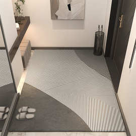 轻奢入户门地垫高级感玄关脚垫耐脏防滑垫家用可裁剪水晶绒地垫