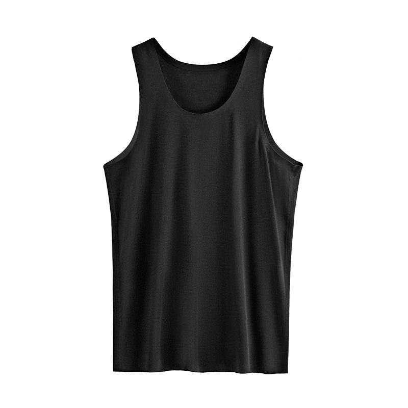 60 Lanjing Modal Spring and Summer Men's Hurdle Vest Fitness Sports Ice Silk Knitted Seamless Men's Base