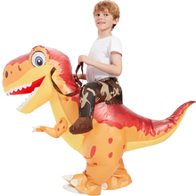 万圣节儿童服装搞笑搞怪动物坐骑装扮玩偶道具霸王龙恐龙充气衣服