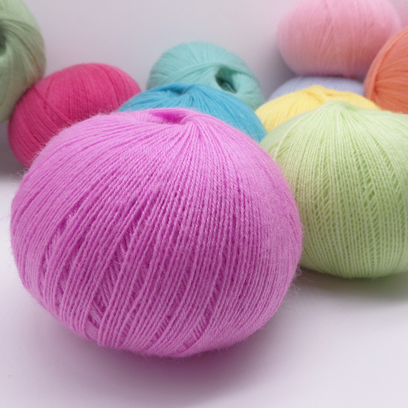 开司米细毛线手工编织宝宝毛衣山羊貂绒马海毛伴侣配线腈纶线