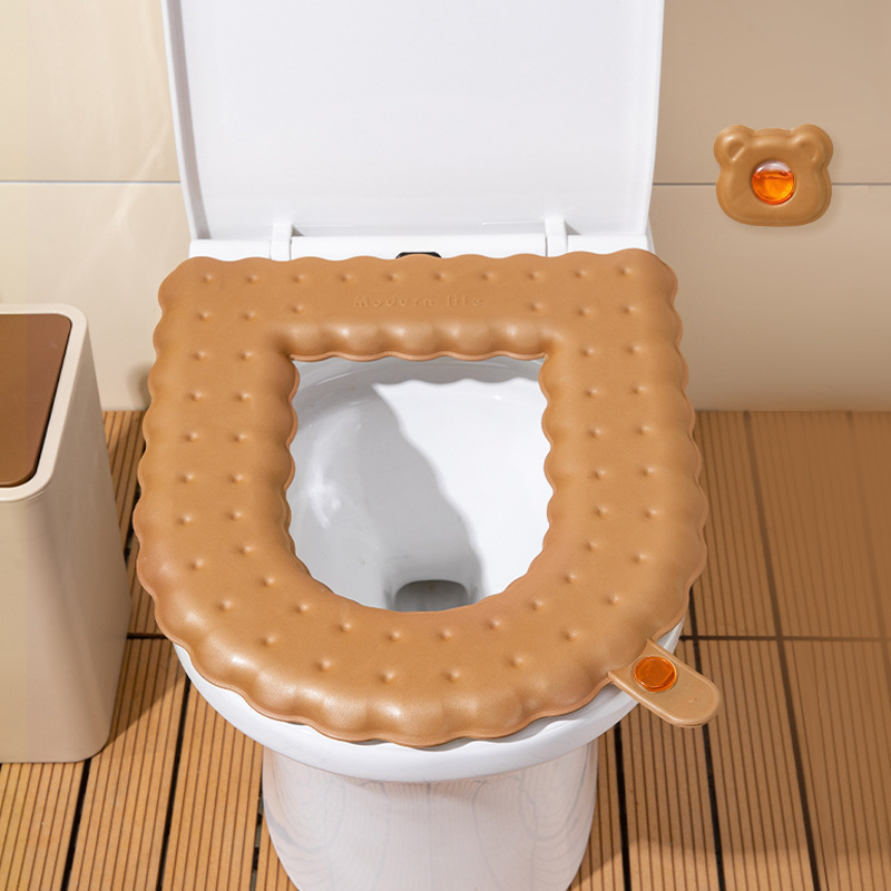 Toilet Mat Household Eva Barrel Ring Four Seasons Universal Paste Aromatherapy Toilet Seat Cover Toilet Seat with Handle