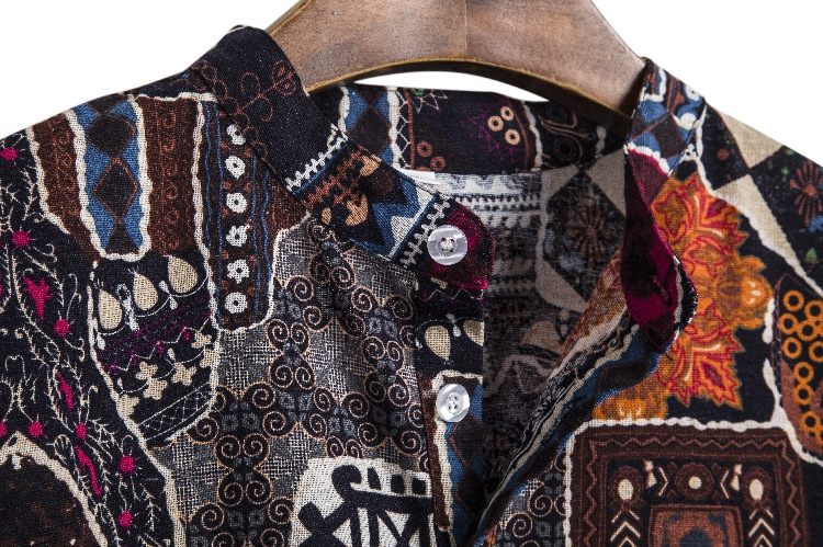 柬埔寨男装老挝泰国服装泰式缅甸服饰东南亚风情装旅游亚麻polo衫