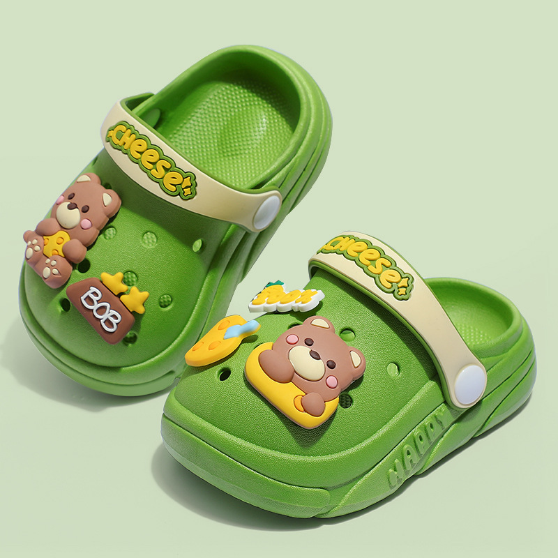 Children's Hole Shoes Summer New Boys Cute Non-Slip Girls Outer Wear Closed-Toe Slippers Soft Bottom Baby Sandals