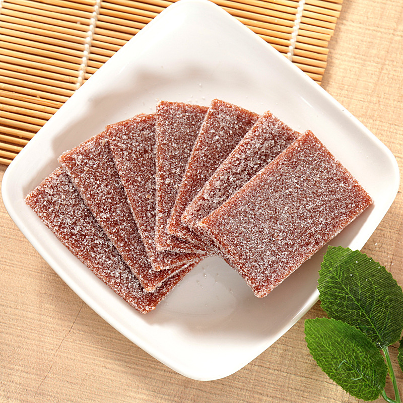 华泰雪花山楂片独立包装20斤/箱带糖山楂片散装山楂条果丹皮零食