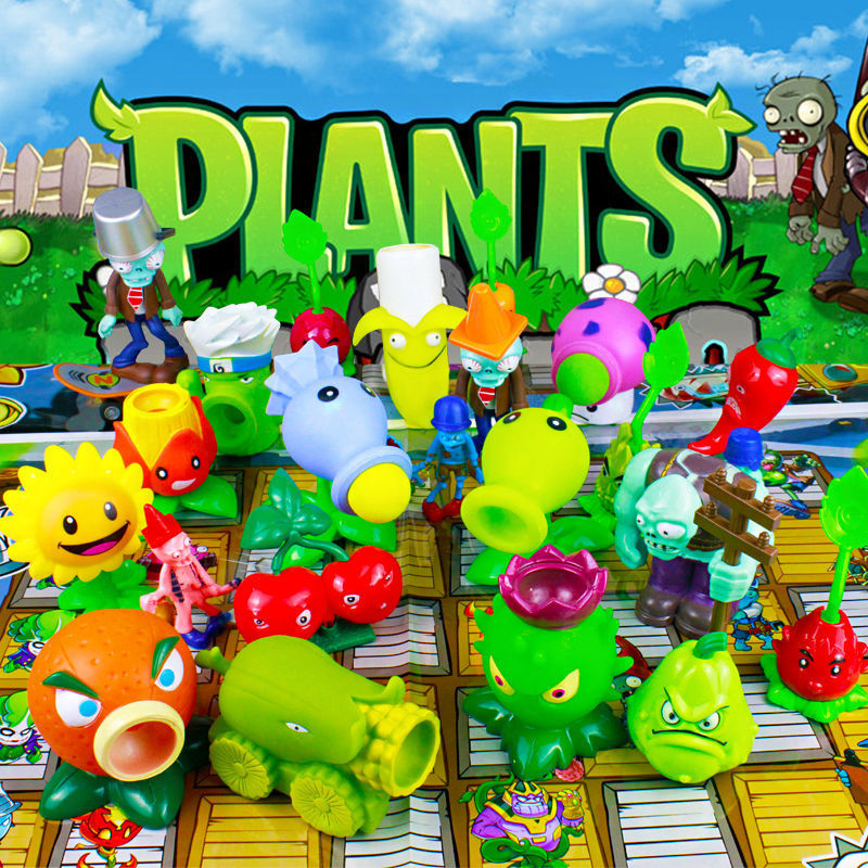 植物大战僵尸玩具全套软胶可发射豌豆寒冰射手儿童玩具男孩套装