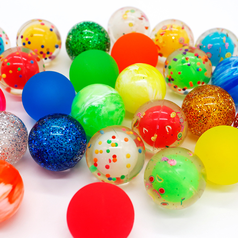 橡胶高弹发光弹力球儿童玩具实心弹跳球跨境电商霹雳球厂家批发