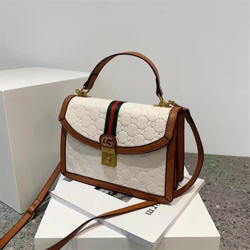 Foreign Trade Printed Letters High Quality Single Shoulder PVC Crossbody Portable Suede Korean Style Large Capacity Women's Bag Batch Delivery