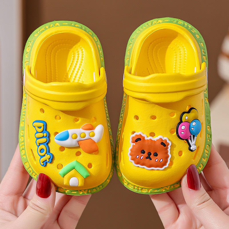 Eva Children's Slippers Summer Indoor Non-Slip Factory Soft Baby Boys Hole Shoes Closed Toe Infant Girls Sandals