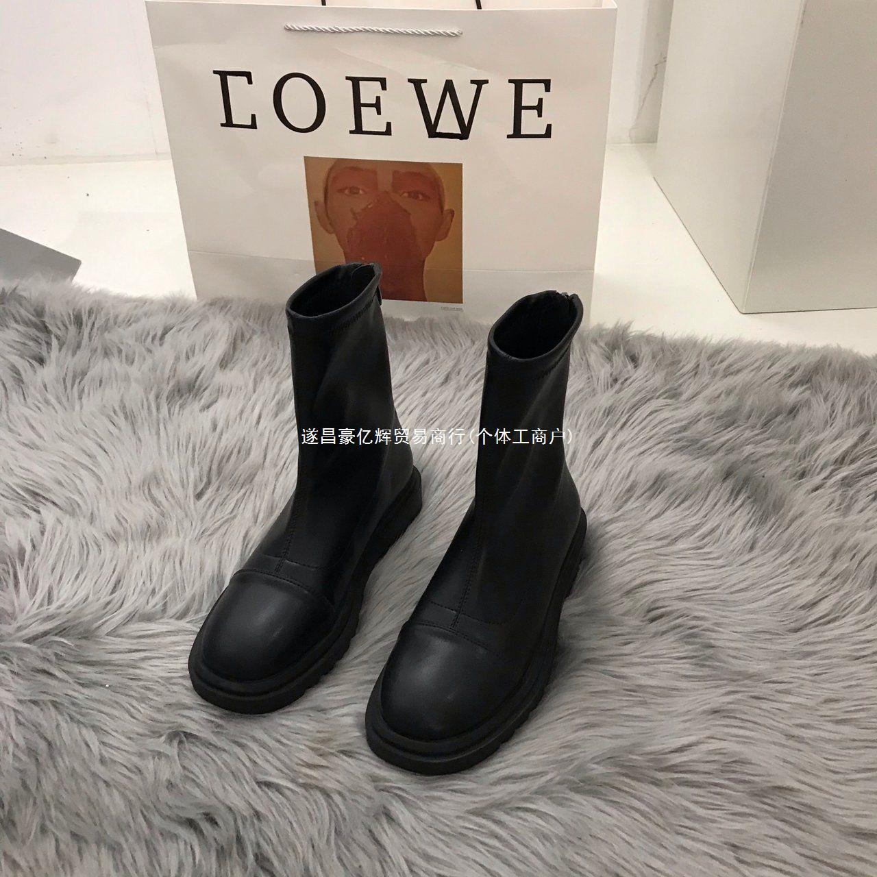 包邮马丁靴女2020年夏季新款白色百搭网红ins潮中跟厚底瘦瘦机车