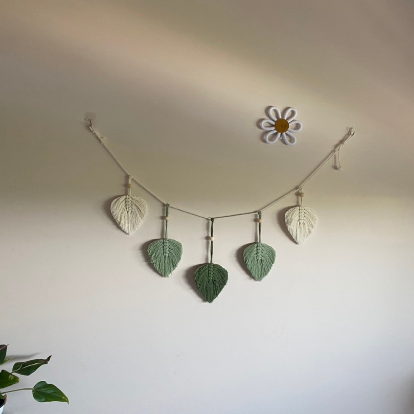 新款创意挂毯波西米亚风手工编织棉绳树叶房间壁挂家居墙面装饰