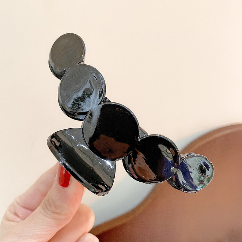 日韩简约亚克力龙骨抓夹后脑勺束发鲨鱼夹子洗澡盘发卡蝴蝶发夹女