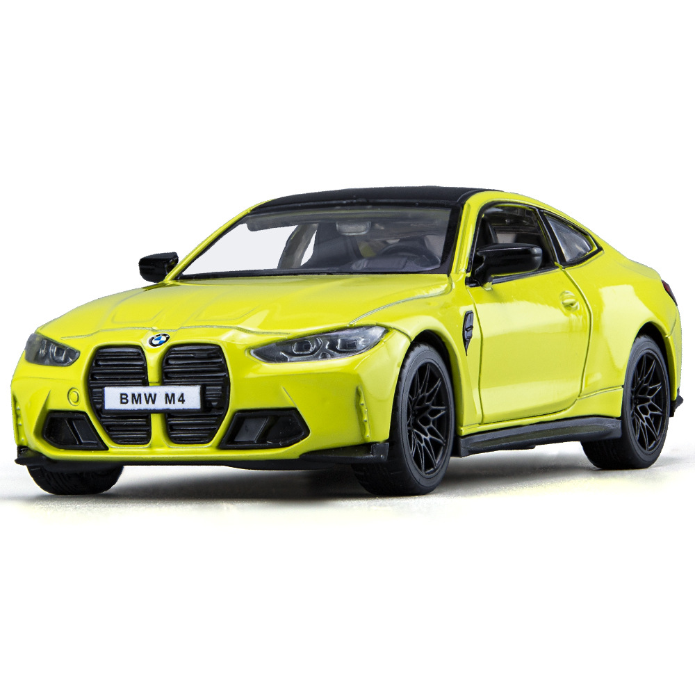 1/32宝马m4仿真合金声光回力儿童玩具男孩车模型摆件批发正版授权