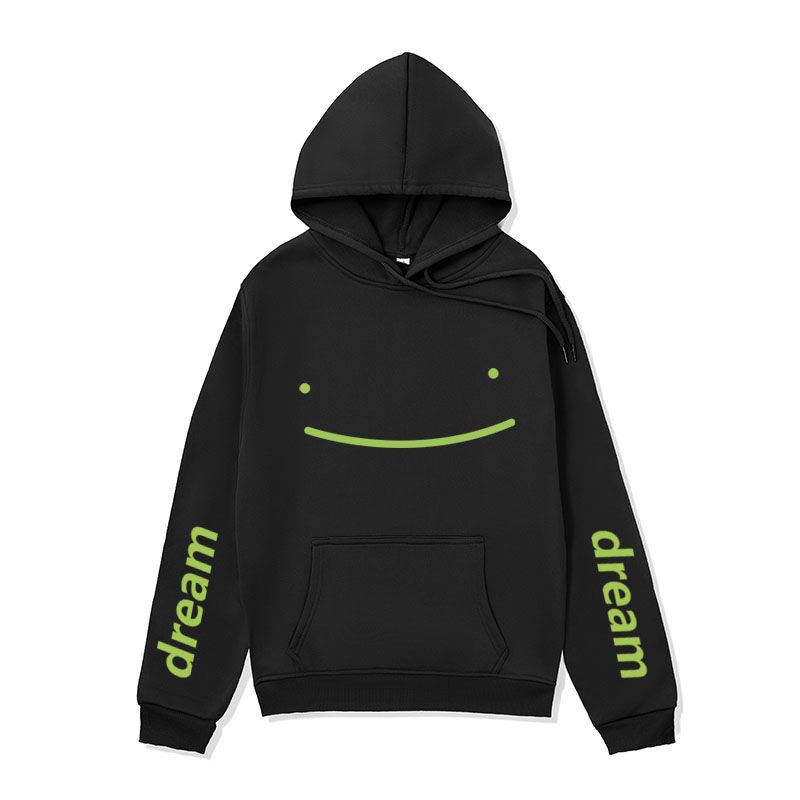 跨境男装 欧美潮牌dream系列连帽衫秋冬加绒外套男 简约宽松卫衣