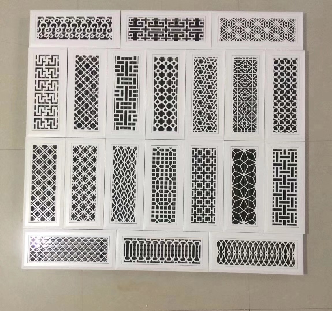中央空调艺术风口abs雕花出风口花式暖气罩百叶装饰欧式花格风口