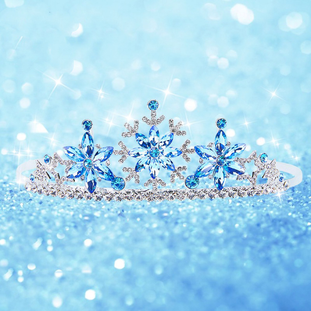 冰雪奇缘儿童发饰女童发箍冰雪公主仙气可爱皇冠头饰艾莎女孩王冠