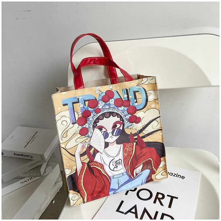 牛转乾坤手提袋2021新款国潮小姐姐牛年属相包简约ins潮流购物袋