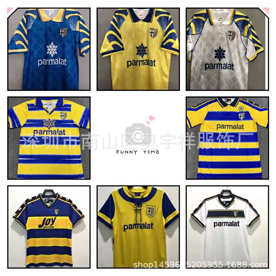 帕尔玛球衣复古版95/97,98/99,99/00,01/02,02/03,纪念款足球服