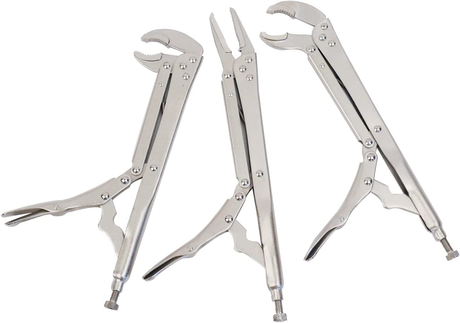 12寸长颈大力钳 尖嘴钳圆嘴钳40度80度夹持工具木工工具焊接