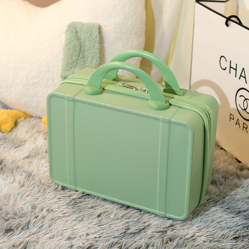 Korean Style Macaron Retro Gift Box Suitcase 14-Inch Cosmetic Case with Hand Gift Mini Storage Box