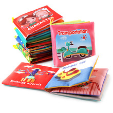 跨境立体婴儿布书早教玩具英文手掌书游乐场运动项目响纸宝宝布书
