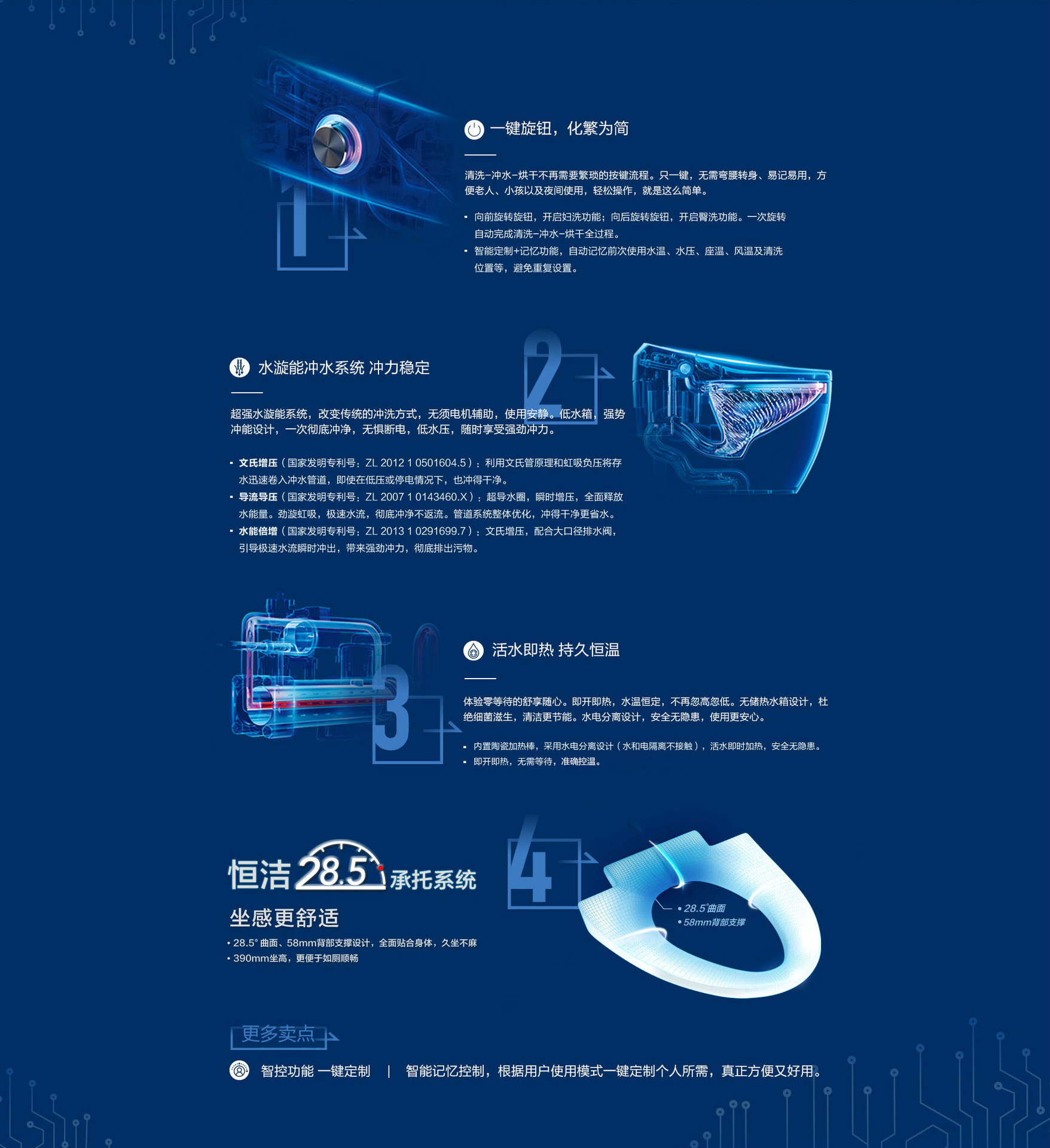 恒洁卫浴q8plus智能马桶全自动一体式即热无水箱