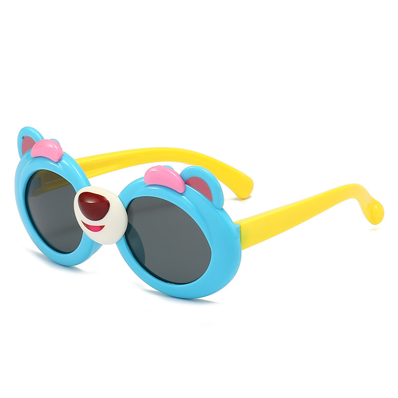 New Children's Polarized Sunglasses Boys and Girls Cartoon Strawberry Bear Sunglasses Student Party Decorative Mirror in Stock Wholesale