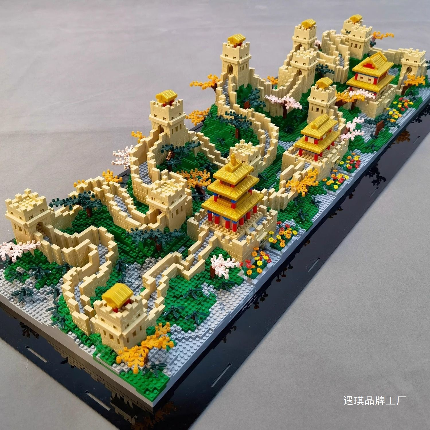 长城三合一兼容乐高积木中国风建筑玩具拼装高难度微颗粒六一礼物