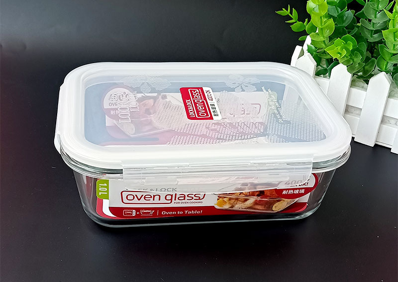 乐扣玻璃保鲜盒1l大容量格拉斯耐热玻璃密封防漏饭盒便当盒llg445