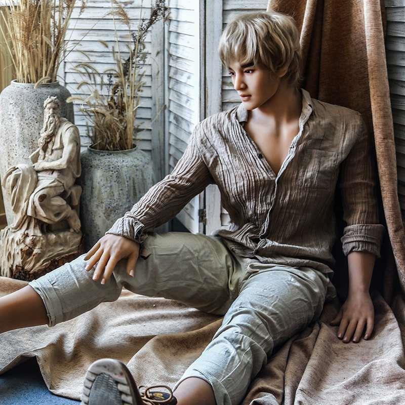 全实体硅胶娃娃非充气男娃娃女用自动抽插猛男同志gay自慰器