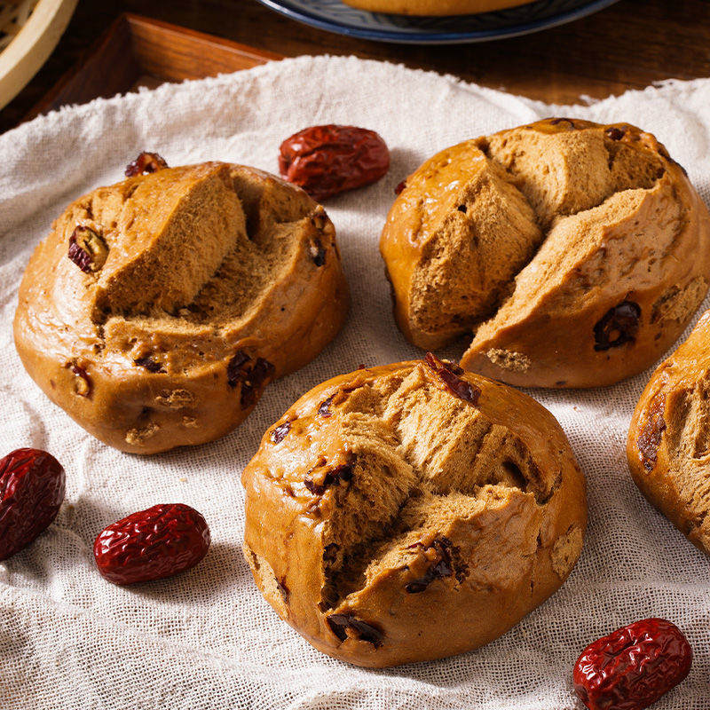 红糖馒头山东甜味手撕红枣开花大即食免蒸懒人速食早餐无负担零食