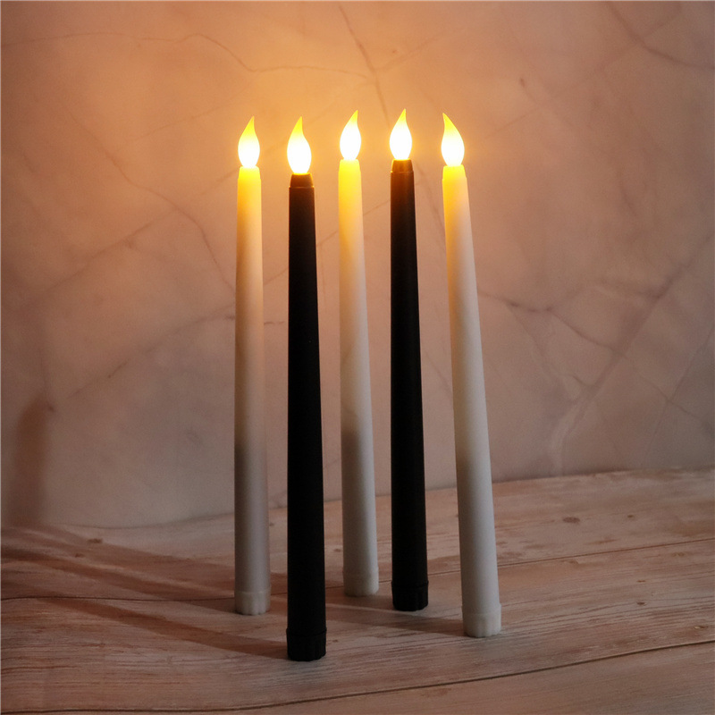 Led Long Brush Holder Electric Candle Lamp Cross-Border Home Restaurant Atmosphere Decoration 10 Key Remote Control Magic Stick Candle