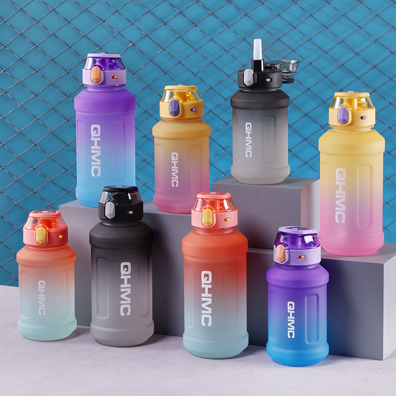 Gradient Water Bottle Amazon Cross-Mirror E-Commerce Gradient Frosted 1300ml Large-Capacity Water Cup Sports Water Cup