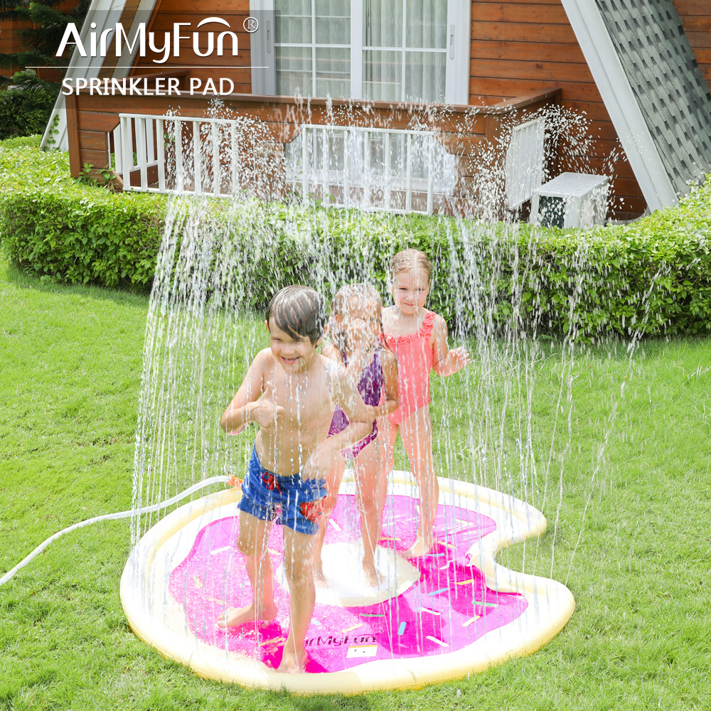 Water Spray Mat PVC Toy Water Spray Mat Summer Lawn Beach Toy Factory Spot Donut Shape Water Spray