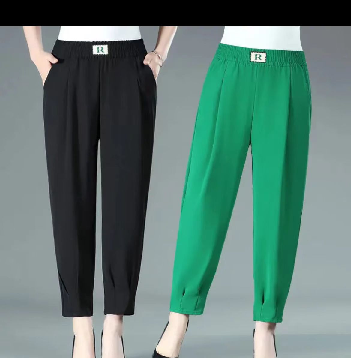 Tiktok Same Style 2023 Spring/Summer Harem Pants Women's Thin Women's Mom Pants Large Size Loose Slimming Fashionable All-Matching Pants