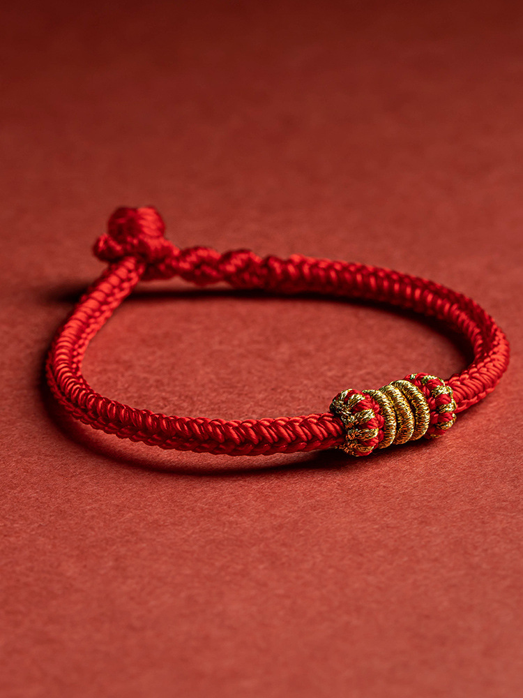 牛本命年幸运红绳手链女手工编织小手绳-阿里巴巴