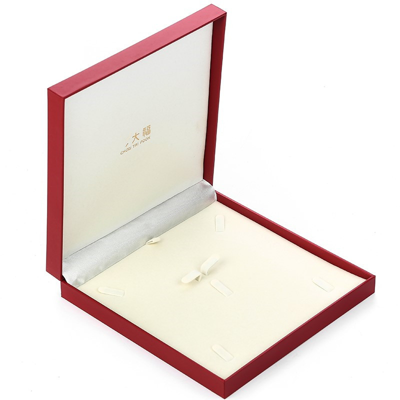 现货新款八角周大福首饰盒黄金珠宝对戒指盒项链盒猪牌龙凤手镯盒