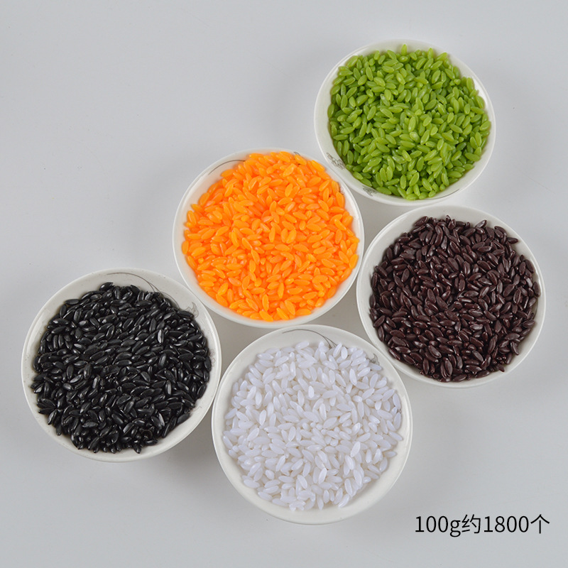 PVC in Stock Simulation Rice Model Props Handmade DIY Food Accessories Dollhouse Rice Grain Rice Props