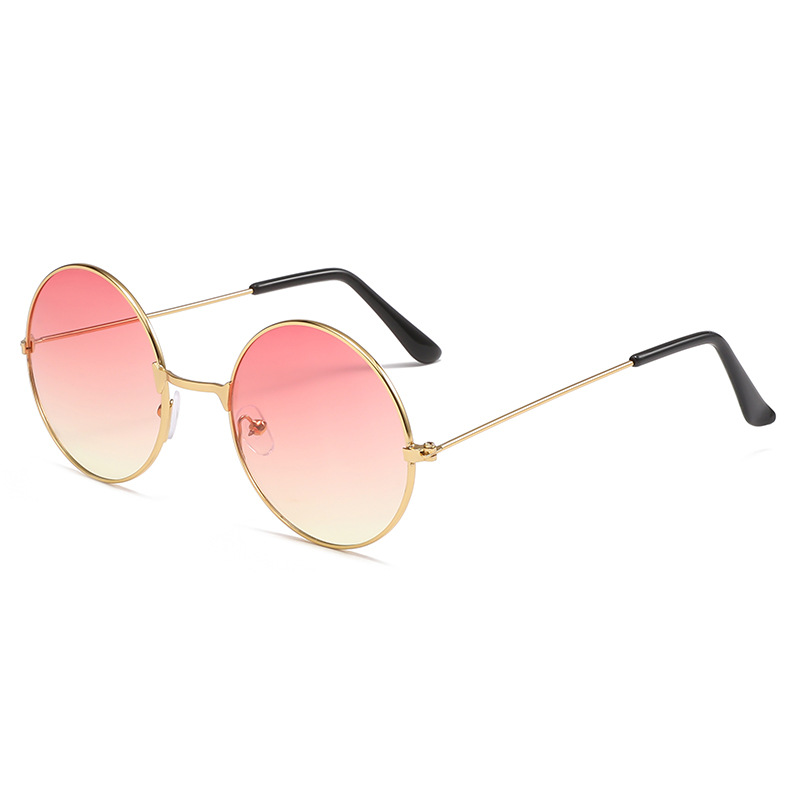 Retro round Sunglasses Foreign Trade Ocean Lens Glasses round Frame Sunglasses Colorful Trend round Frame Glasses Manufacturer